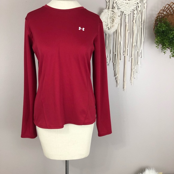 Under Armour Tops - Under Armour Small red long sleeve athletic top